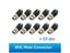 10pcs Male Metal BNC Connector DC Connector Plug Screw Terminal UTP Video Balun Carousel 3
