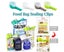 4Pcs Plastic Food Bag Cap Kitchen Storage Preserve Sealing Bag Clip Carousel 3