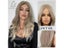 CharmSource Synthetic Front Lace Wig Long Wavy Wigs Ombre Grey To Blonde Daily Carousel 3