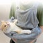 Comfortable Apron For Holding Cats Soft Kitten Bib Kangaroo Pocket Pet Clothe... Carousel 4