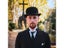 Wool Bowler Hat Luxury Felt Billycock Hats For Men With Belt Rolled Brim Carousel 1
