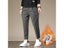 Autumn Winter Suit Pants Men Thick Business Elastic Waist Classic Grey Brown Carousel 1