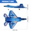 F22 Raptor Rc Plane 2.4g 2ch Glider with Led Lights Carousel 7