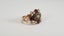 Beautiful Georgian 15-18 Carat Gold Pink Tourmaline & Seed Pearl Memorial Ring Carousel 3
