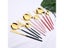Pink Gold Cutlery Set Stainless Steel Dinnerware Set 24Pcs Knives Forks Coffee Carousel 3