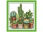 Cactuses (2) Patterns Counted Cross Stitch Set 11CT 14CT 16CT Stamped DMC Carousel 1