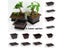 1pc Minimalist Imitation Purple Clay Flowerpot Succulent Bonsai Pot Plastic Carousel 6