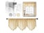 3pcs 130x 60cm Solid Color Triangle Curtain Tassels Crystal Beads Trim Kitchen Carousel 2