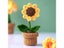 Hand Knitting Potted Plants Rose Sunflower Tulip Crochet Flowers For Car Carousel 6