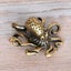 Antique Bronze Octopus Figurines Paperweight Brass Ornament Metal Decor Carousel 2
