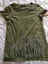 Forest green stretchy top with fantasy illustration Carousel 7