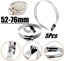 NEW new 5Pcs Hose Clamps Stainless Steel Plumb Pipe 52-76mm *Clearance* Carousel 8