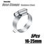 Brand New 5Pcs Hose Clamps Stainless Steel Pipe Plumbing 16-25mm *Clearance* Carousel 7