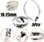 Brand New 5Pcs Hose Clamps Stainless Steel Pipe Plumbing 16-25mm *Clearance* Carousel 8