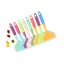 1PCS Random Color Silicone Kitchen Ware Cooking Utensils Spatula Beef Carousel 3