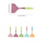 1PCS Random Color Silicone Kitchen Ware Cooking Utensils Spatula Beef Carousel 4