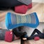 [MANGO TREES] Bone Shape Neck Pillow/Meditation Cushion Kapok Filled Blue Carousel 1