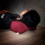 [MANGO TREES] Bone Shape Neck Pillow/Meditation Cushion Kapok Filled Blue Carousel 6