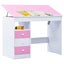 Children Drawing Study Desk Tiltable Pink and White Xniaai Carousel 11