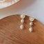 Gold Plated Handmade Freshwater Pearl Earrings Vintage Style A-3 Carousel 1