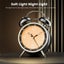 Loud Quartz Retro Analogue "ALARM CLOCK" Night Light Table Clock Alarm Carousel 4