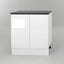 GENEVA SLAB GLOSS WHITE - Base cabinet 800mm Carousel 1