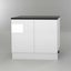 GENEVA SLAB GLOSS WHITE - Base cabinet 1000mm Carousel 1