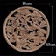 Round Wood Applique Wood Decal Wood Mouldings Onlay Unpainted European Ca CHK177 Carousel 5