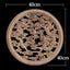 Round Wood Applique Wood Decal Wood Mouldings Onlay Unpainted European Ca CHK177 Carousel 9