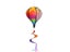 Hot Air Balloon Wind Spinner With Colorful Sequins And Twists Carousel 3