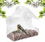 Window Bird Feeder Roof Shape Transparent Acrylic Hanging Suction Bird Cage, De Carousel 3