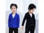 Children's Spring Autumn Boys' Solid Color Tops Blazer Black Blue Carousel 8