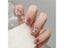 24Pcs/Lot White Small Flower Short Fake Nail Cute Fresh Girls Full Cover Carousel 4