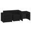 4 Piece Garden Box Set Black Solid Wood Pine Topalib Carousel 11