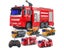 Remote Control Fire Truck Toy Model Toys For Boy RC Engineering Mixing Crane Carousel 2