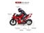 RC Stunt Motorcycl 3D Rotation Flips 2.4G Remote Control Stunt Motorbike High Carousel 7