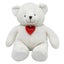 Large White Plush Bear with Heart Carousel 2