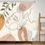 Bohemian Shower Curtain 180x200cm, Modern Abstract Art Boho Girl Face Beige Was Carousel 3