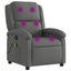 Massage Recliner Chair Dark Grey Fabric Tioila Carousel 11