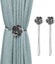 curtain Tiebacks With Magnetic Button 2 Pcs , Decorative Flower Shaped Magnetic Carousel 1