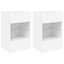 Tv Wall Cabinets with Led Lights 2 Pcs White 40x30x60.5 Cm Ntibik Carousel 11