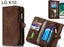 LG K10 Case Retro leather case multi cards cash pocket & zip Carousel 1