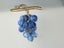 Antique Rolled Gold Austrian Crystal Bunch of Hanging Grapes Brooch Carousel 3