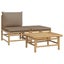 3 Piece Garden Lounge Set with Taupe Cushions Bamboo Tlxxnt Carousel 11