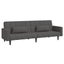 2-seater Sofa Bed with Two Pillows Dark Grey Fabric Tipnta Carousel 11