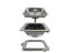 114x114mm Square Garbage Disposer Drain Basket Stainless Steel Kitchen Sink Carousel 4