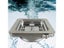 114x114mm Square Garbage Disposer Drain Basket Stainless Steel Kitchen Sink Carousel 5