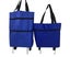 Foldable Two Stage Shopping Cart Shopping Trolley with Wheels - Blue Carousel 3