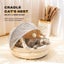 Ehc Pet Cat Calming Bed Cuddle Soft Warm Plush Cave Sleeping Nest Tent House Pet Carousel 3