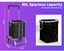 Mountview Foldable Shopping Cart Trolley Basket Grocery Portable Black 40L Wheel Carousel 7